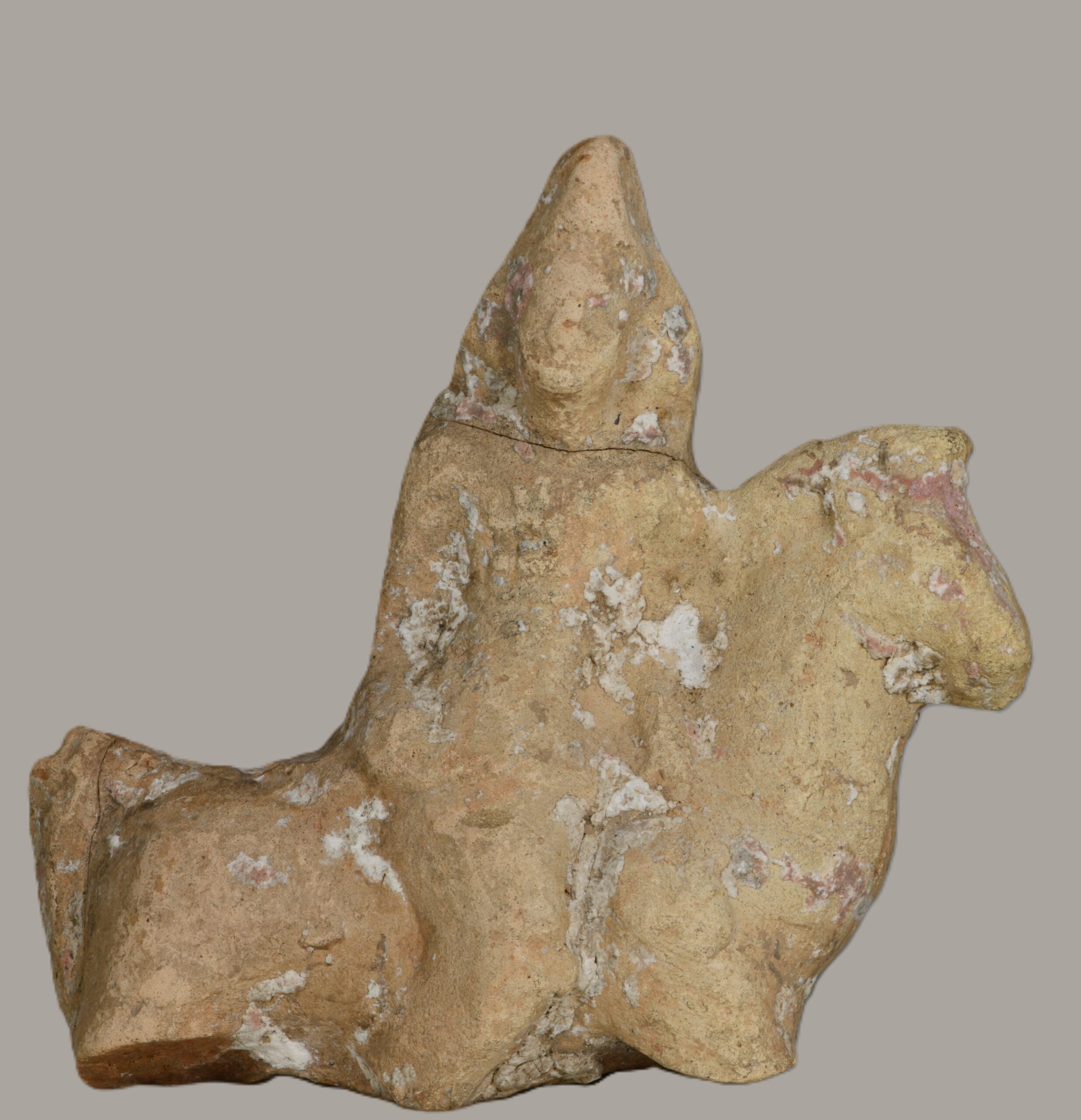 Parthian Horse and Rider Figurine
