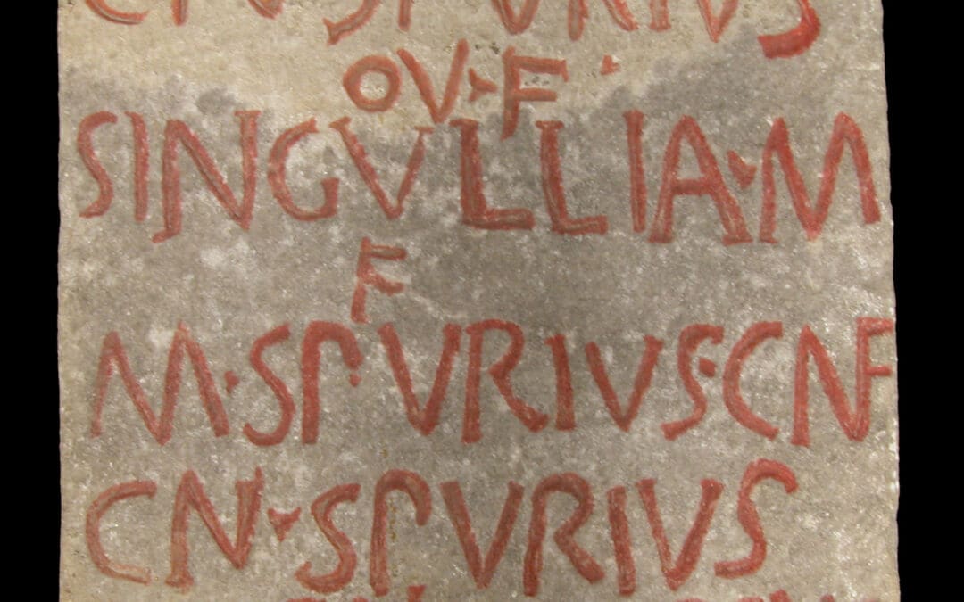 Funerary inscription of the Spurius family